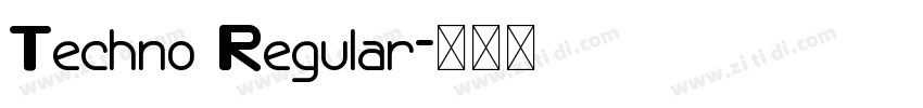 Techno Regular字体转换 Techno Regular字体转换